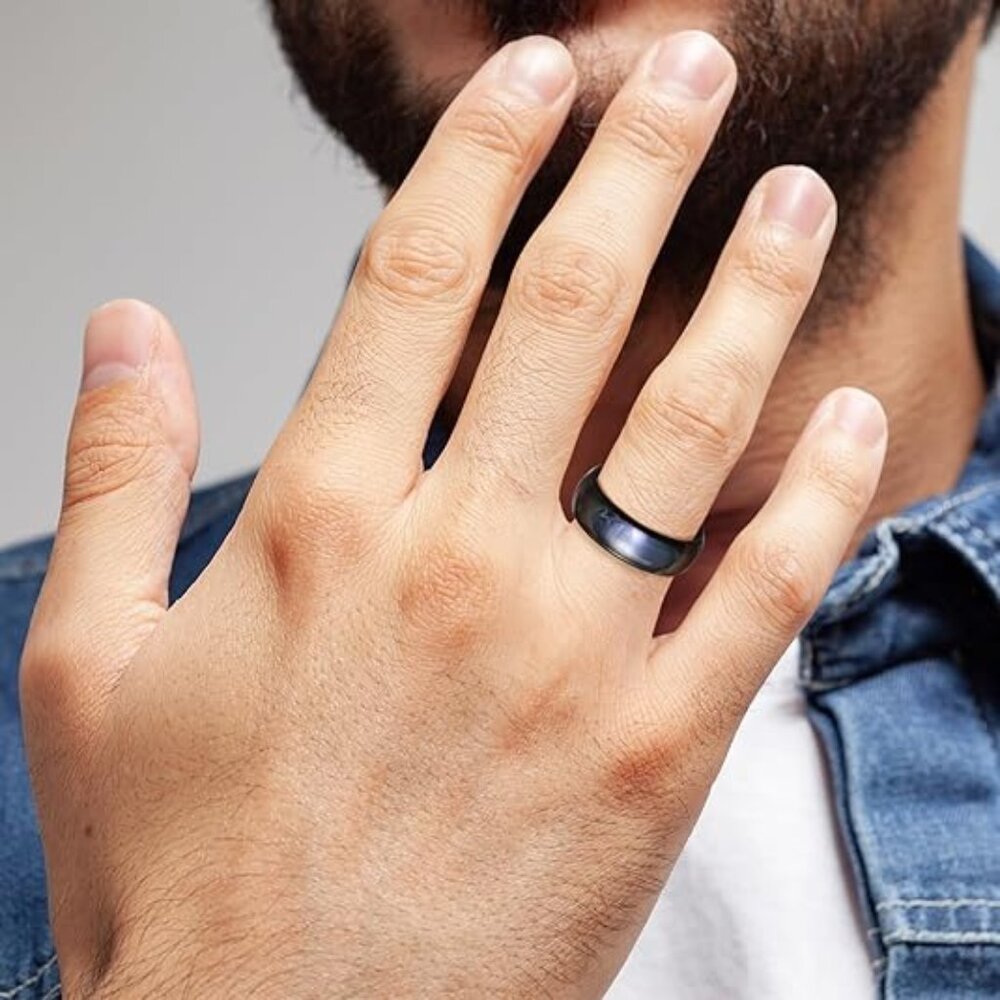 King Will Tungsten Carbide Wedding Band for Men engraved  " I Love You"